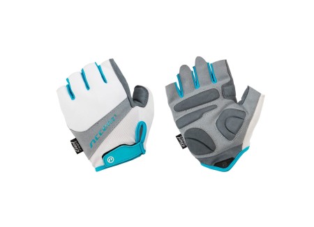 Rękawiczki damskie Bella Pro, biało-turkusowe, S