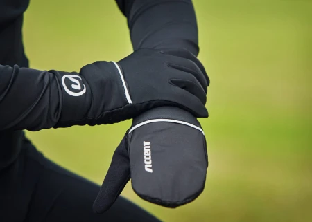 Rękawiczki ocieplane Thermal z pokrowcem, czarne, XL