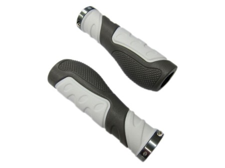 Chwyty kierownicy AUTHOR GRIPLOCK ERGO 20 130mm szaro-białe