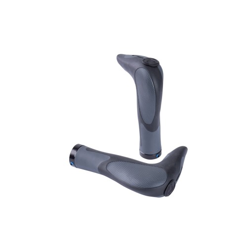Przejdź do produktu Chwyty kierownicy Aster 148mm, z rogami, czarno-szare