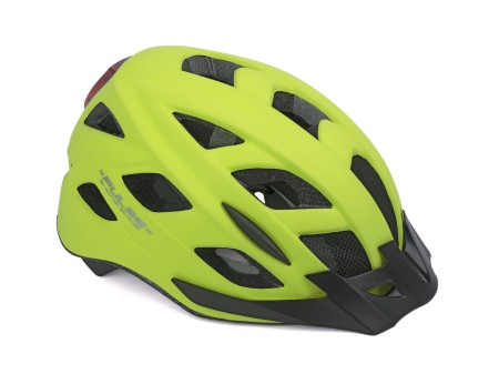 Kask AUTHOR PULSE LED X8 żółty fluo 58-61 (z lampką tylną)