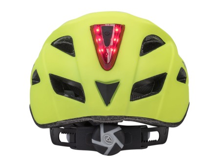 Kask AUTHOR PULSE LED X8 żółty fluo 58-61 (z lampką tylną)