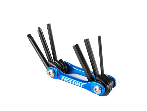 Przejdź do produktu Zestaw kluczy Zaffiro-6, 6 funkcji, aluminiowy, niebiesko-czarny