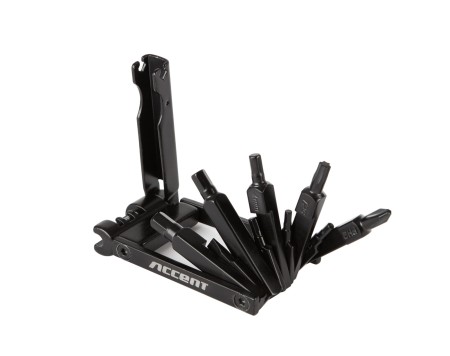 Zestaw kluczy Nero-12, 12 funkcji, aluminiowy płaski, czarny