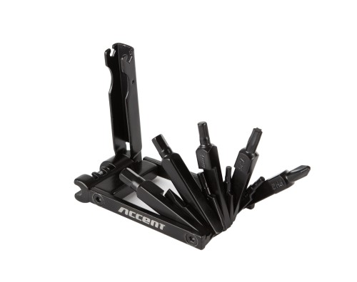 Przejdź do produktu Zestaw kluczy Nero-12, 12 funkcji, aluminiowy płaski, czarny