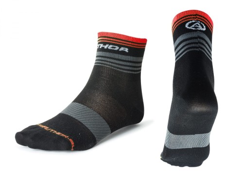 Przejdź do produktu Skarpetki kolarskie AUTHOR ProLite X0 czarno-szaro-czerwone 43-46