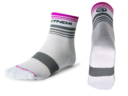 Przejdź do produktu Skarpetki kolarskie AUTHOR ProLite X0 biało-szaro-purpurowe 41-44