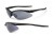 Okulary Shadow biało - czarne; soczewki PC :szare lustrzane, przezroczyste