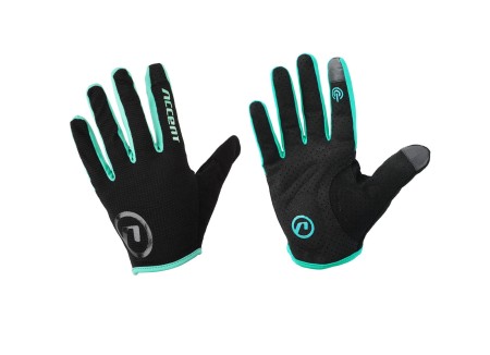 Rękawiczki z długimi palcami Hero, czarno-miętowe, L