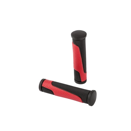 Chwyty kierownicy Comet 2D 125mm, czarno-czerwone