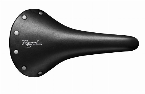 Przejdź do produktu Siodełko REGAL EVO RACING czarne, srebrne nity, klasyczne