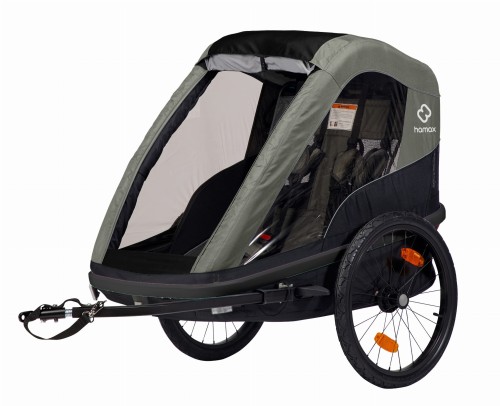 Przejdź do produktu Przyczepka rowerowa AVENIDA ONE oliwkowa, z amortyzacją