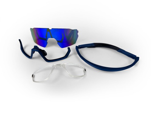 Przejdź do produktu Okulary Shot czarne; soczewki PC: niebieskie lustrzane, różowe rozjaśniające