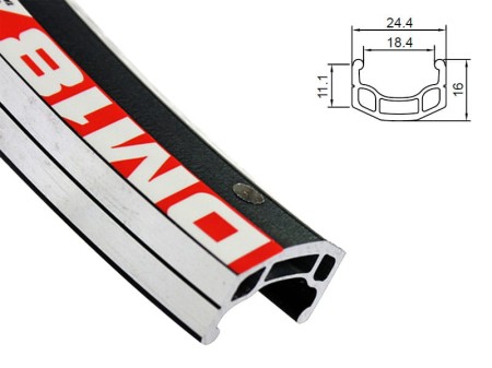 Obręcz mtb ALEXRIMS DM18 26"x32otw. bok CNC kapslowana czarna