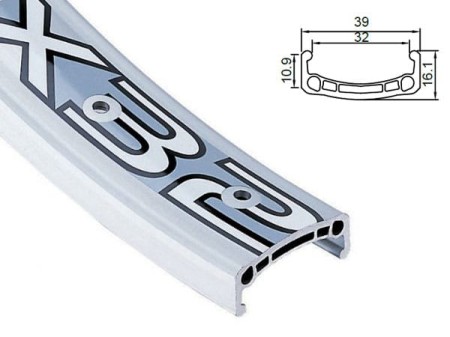 Obręcz extreme ALEXRIMS DX32 24"x48otw. bok CNC kapslowana biała (DWZ)