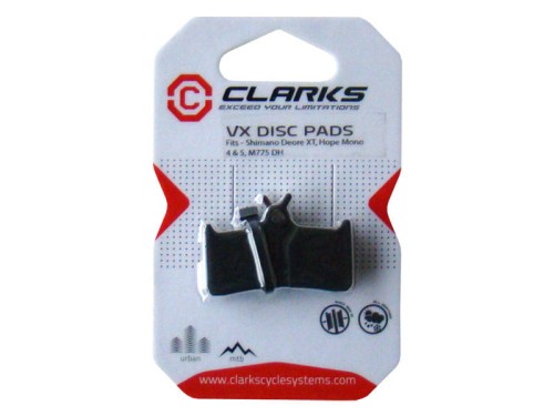 Przejdź do produktu Klocki hamulcowe CLARKS dla SHIMANO/HOPE/SRAM (Shimano XT 755-756, M775, Hope Mono 4 & 5, Sram 9.0), Spiekane