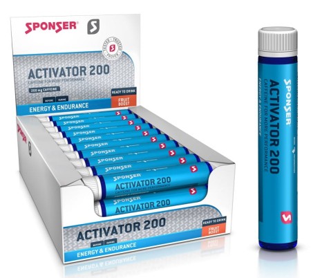 Kofeina z tauryną SPONSER ACTIVATOR 200 Fruit Boost w ampułkach (pudełko 30 szt x 25ml) .