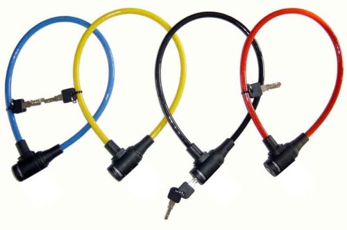 Przejdź do produktu Zapięcie rowerowe MASTERLOCK QUANTUM 8169 8mm 65cm KLUCZYK zestaw mix kolorów pudełko 6szt.