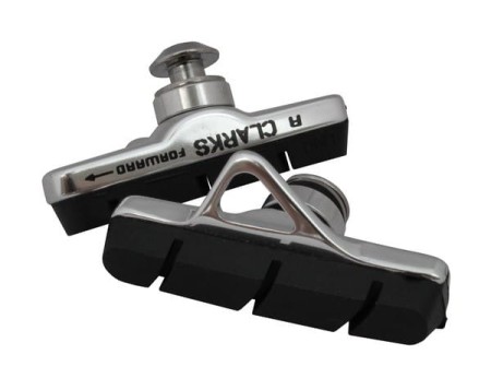 Klocki hamulcowe CLARKS CPS461 dla Shimano/Campagnolo Record 10, Chorus 10, Centeur 10, 55mm, Warunki Suche, Szosa, Obudowa CNC srebrna