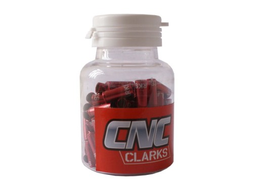 Przejdź do produktu Końcówka pancerza przerzutki CLARK'S 4mm CNC aluminium 100szt czerwone