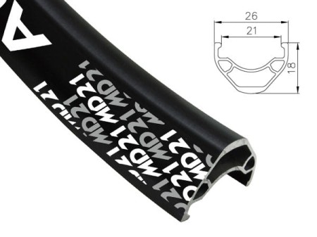 Obręcz mtb ALEXRIMS MD21 29"x36otw. Tubeless Ready H.tarczowy kapslowana czarna