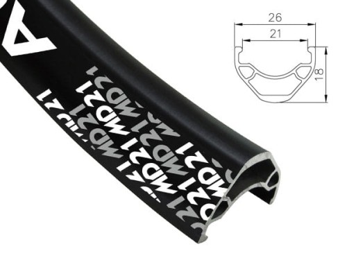 Przejdź do produktu Obręcz mtb ALEXRIMS MD21 29"x36otw. Tubeless Ready H.tarczowy kapslowana czarna