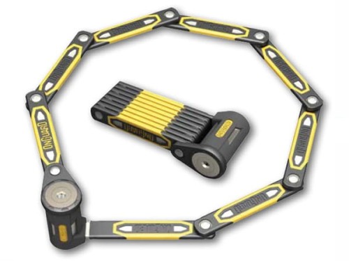 Przejdź do produktu Zapięcie rowerowe ONGUARD Heavy Duty Link Plate Lock K9 SKŁADANE 8113 - 79cm - 5 x Klucze z kodem