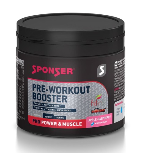 Przejdź do produktu Odżywka SPONSER PRE-WORKOUT BOOSTER jabłko malina puszka 256g .