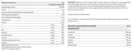 Odżywka SPONSER PRE-WORKOUT BOOSTER jabłko malina puszka 256g .