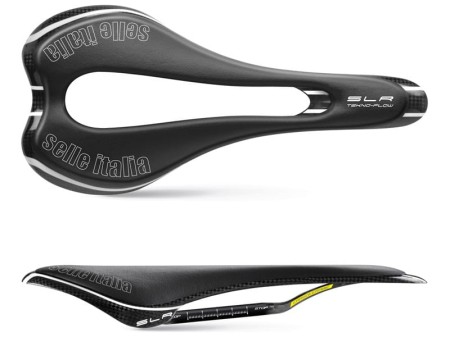 Siodło SELLE ITALIA SLR TEKNO FLOW, S (id match - S3) carbon/keramic 7x9, carbon/fibra-tek, 110g carbon (WYPRZEDAŻ 45%)