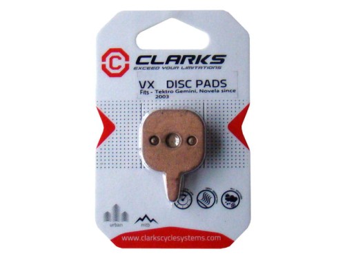 Przejdź do produktu Klocki hamulcowe CLARKS dla TEKTRO (Gemini, Novela 2003) Pudełko 20 par, Organiczne (DWZ)