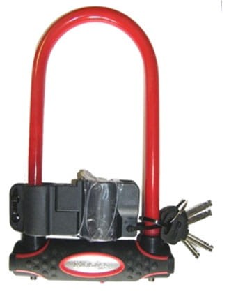 Przejdź do produktu Zapięcie rowerowe MASTERLOCK 8195 U-LOCK 13mm 110mm 210mm czerwone