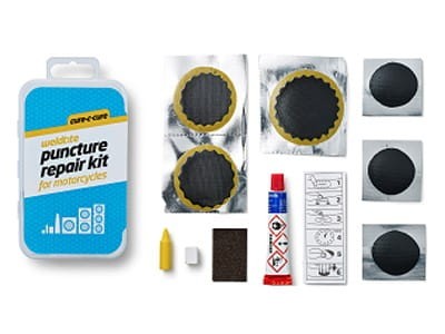 Przejdź do produktu Zestaw łatek motoryzacyjnych WELDTITE Cure-C-Cure Puncture Repair Kit For Motorcycles (6x Łatka + Klej + Papier ścierny + Kreda + Kredka), Pudełko 10szt.