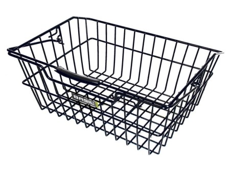Kosz na tylny bagażnik BASIL CAIRO LUXE + haczyki mocujące Bottom hooks, stalowy czarny