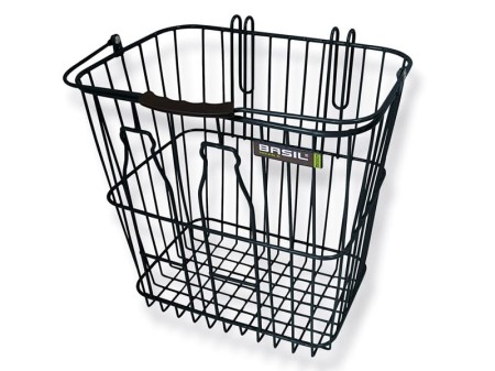 Kosz na tylny bagażnik BASIL BOTTLE BASKET mocowanie na haki, stalowy czarny