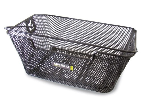 Przejdź do produktu Kosz na tylny bagażnik BASIL CAPRI FLEX + haczyki mocujące Bottom hooks, stalowy czarny