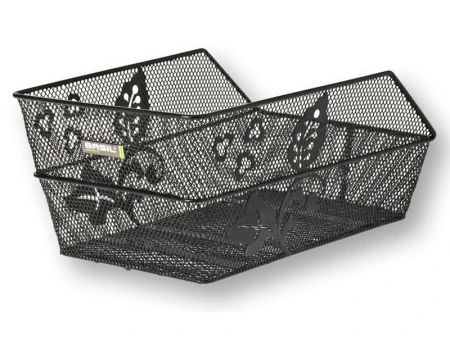 Kosz na tylny bagażnik BASIL CENTO FLOWER + Mounting set for CENTO basket, stalowy czarny