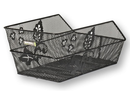 Przejdź do produktu Kosz na tylny bagażnik BASIL CENTO FLOWER + Mounting set for CENTO basket, stalowy czarny
