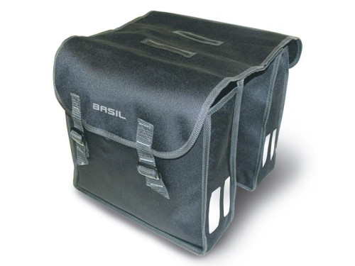 Przejdź do produktu Sakwa miejska podwójna BASIL MARA 26L, mocowanie na paski, wodoodporny poliester, czarna