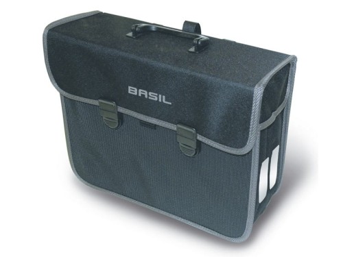 Przejdź do produktu Sakwa miejska pojedyncza BASIL MALAGA 13L, mocowanie na haki Hook-On System, wodoodporny poliester, czarna