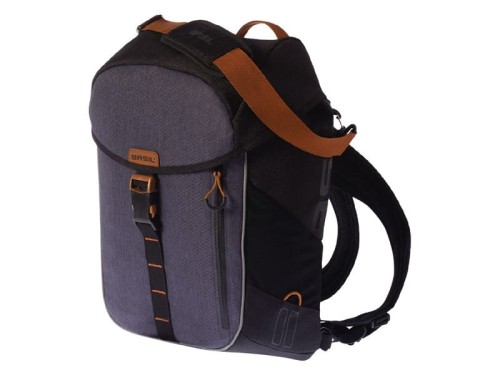Przejdź do produktu Sakwa turystyczna pojedyncza / plecak  BASIL MILES DAYPACK 17L, mocowanie na haki Hook-On System, wodoodporny poliester, granatowa