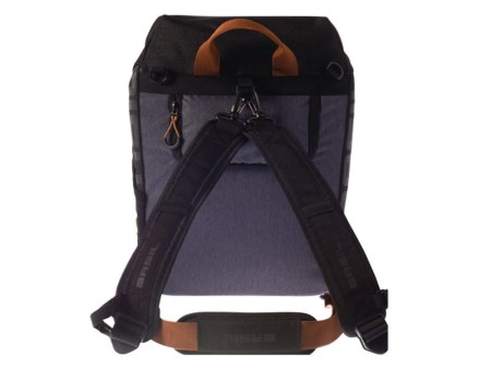 Sakwa turystyczna pojedyncza / plecak  BASIL MILES DAYPACK 17L, mocowanie na haki Hook-On System, wodoodporny poliester, granatowa