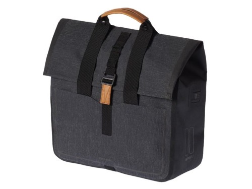 Przejdź do produktu Sakwa miejska pojedyncza BASIL URBAN DRY SHOPPER 20L, mocowanie na haki Hook-On System, wodoodporny poliester, charcoal melee