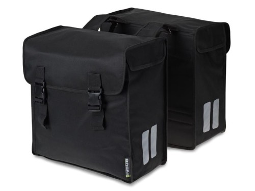 Przejdź do produktu Sakwa miejska podwójna BASIL MARA 3XL 52L, mocowanie na paski, wodoodporny poliester, czarna