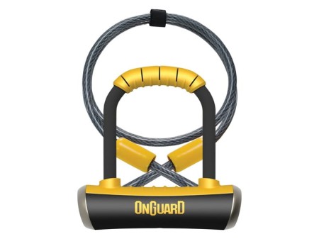 Zapięcie rowerowe ONGUARD PitBull Mini DT 8008 U-LOCK - 14mm 90mm 140mm - 5 x Klucze z kodem + linka 10mm 120cm