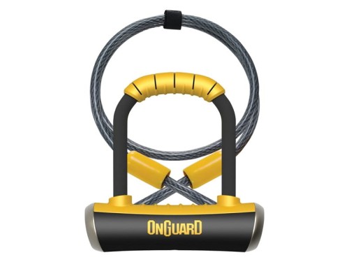 Przejdź do produktu Zapięcie rowerowe ONGUARD PitBull Mini DT 8008 U-LOCK - 14mm 90mm 140mm - 5 x Klucze z kodem + linka 10mm 120cm