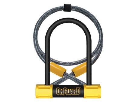 Zapięcie rowerowe ONGUARD Bulldog Mini DT 8015 U-LOCK - 13mm 90mm 140mm - 5 x Klucze z kodem + linka 10mm 120cm