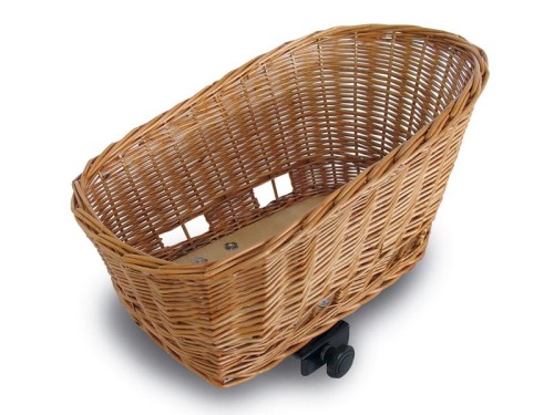 Przejdź do produktu Kosz na tylny bagażnik BASIL PASJA dla zwierząt 45cm + SENNA system clamp device, wiklinowy varnished natural