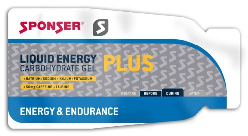 Przejdź do produktu Żel energetyczny SPONSER LIQUID ENERGY PLUS neutralny z kofeiną  pudełko (40 saszetek x 35g) .