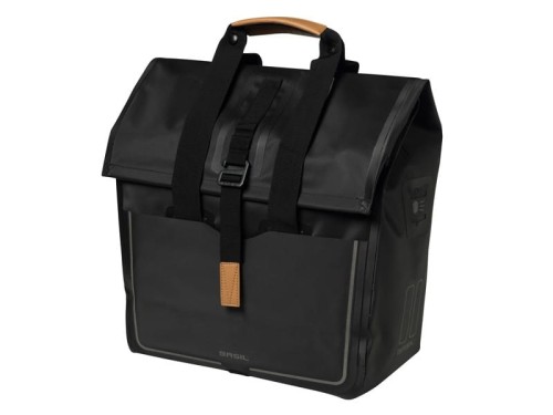 Przejdź do produktu Sakwa miejska pojedyncza BASIL URBAN DRY SHOPPER 20L, mocowanie na haki Hook-On System, wodoodporny poliester, czarna